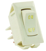 JR Products Multi Purpose Switch, 12 V, 1.125 in x 0.550 in Cutout, 1.120 in x 0.547 in (Switch) - 12615