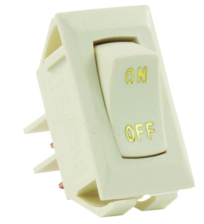 JR Products Multi Purpose Switch, 12 V, 1.125 in x 0.550 in Cutout, 1.120 in x 0.547 in (Switch) - 12615