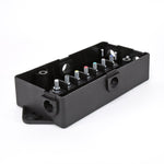 Husky Towing Wire Terminal Block, Attaches 7 Wires, 8-1/4 in Length x 3.44 in Width x 2-3/8 in Height, Black - 33200