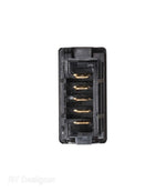 RV Designer Slide Out Switch, 5 Pin Terminal, 1.52 in x 0.73 in Cutout Size, 20 amp (Continuous) - S125