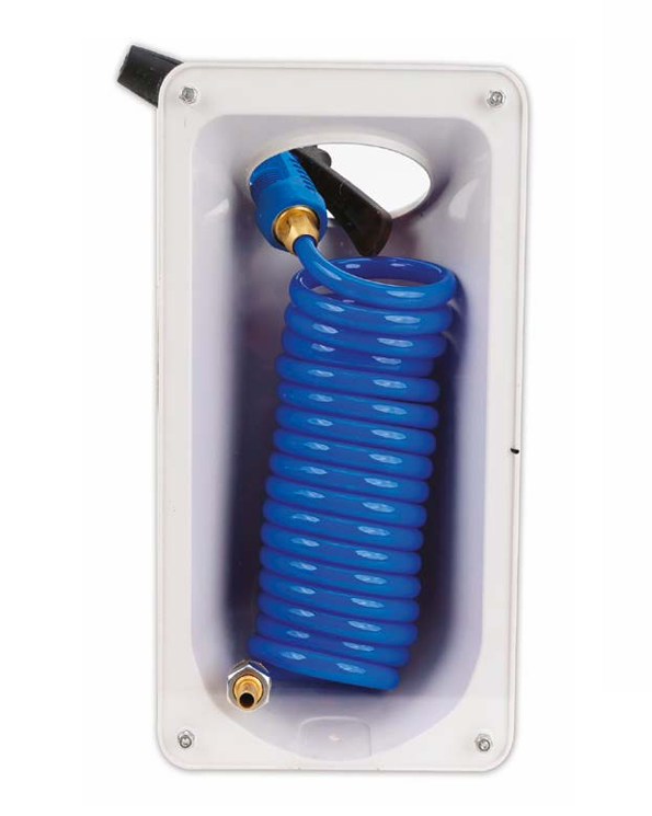 HOSECOIL Boat Washdown Hose, Coiled, 15 ft Hose Length, 3/4 in Garden Hose Fitting - HC15S