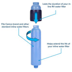 Camco Fresh Water Filter, Filters Particles Greater Than 20 Microns - 40048