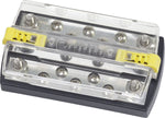 Blue Sea Busbar, 10 Stud Terminal/4 Screw Terminal, 300 V AC/48 V DC, 130 amp AC/150 amp DC - 2722-BSS