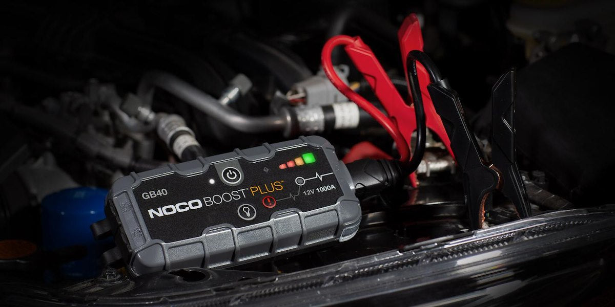 NOCO Battery Jump Starter, 24 Watt Hours Capacity Lithium-Ion Battery, 1000 Peak amp, Up To 20 Jump Starts Per Charge - GB40