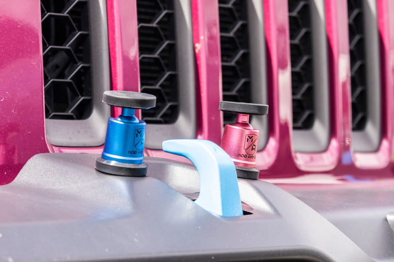 Mob Armor Cell Phone Mount, 90 lb Capacity Magnetic Mount, Blue, Billet Aluminum - MOBN-MX-BLU