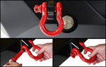 Overland Vehicle Systems D-Ring, With 3/4 in Pin, 4.75 Ton Weight Rating, Red - 19019904