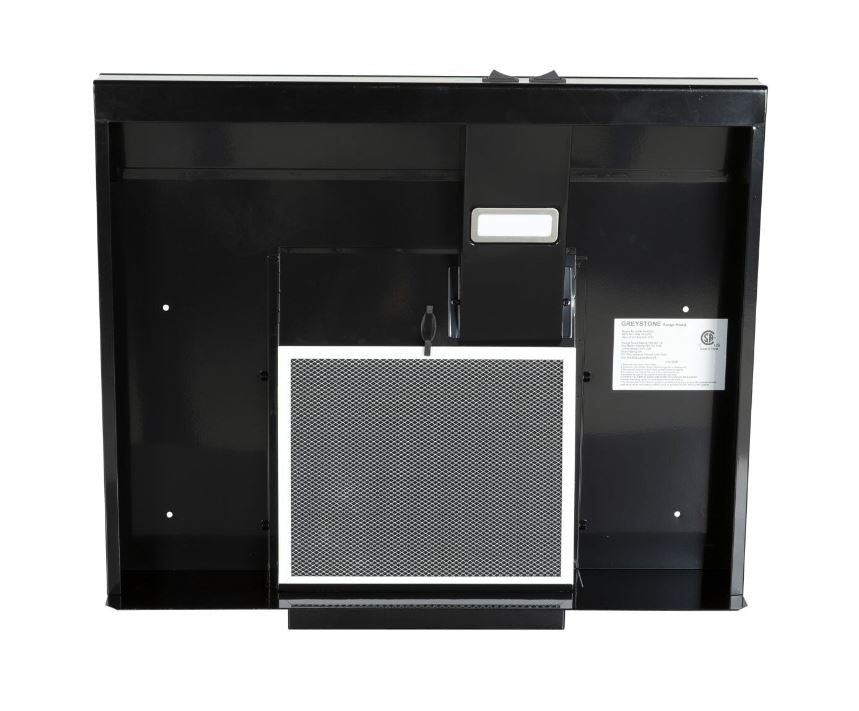 Furrion Stove Vent Hood, 22 in Width, 12 V DC, Black With Stainless Front - CXW-30-CZ02