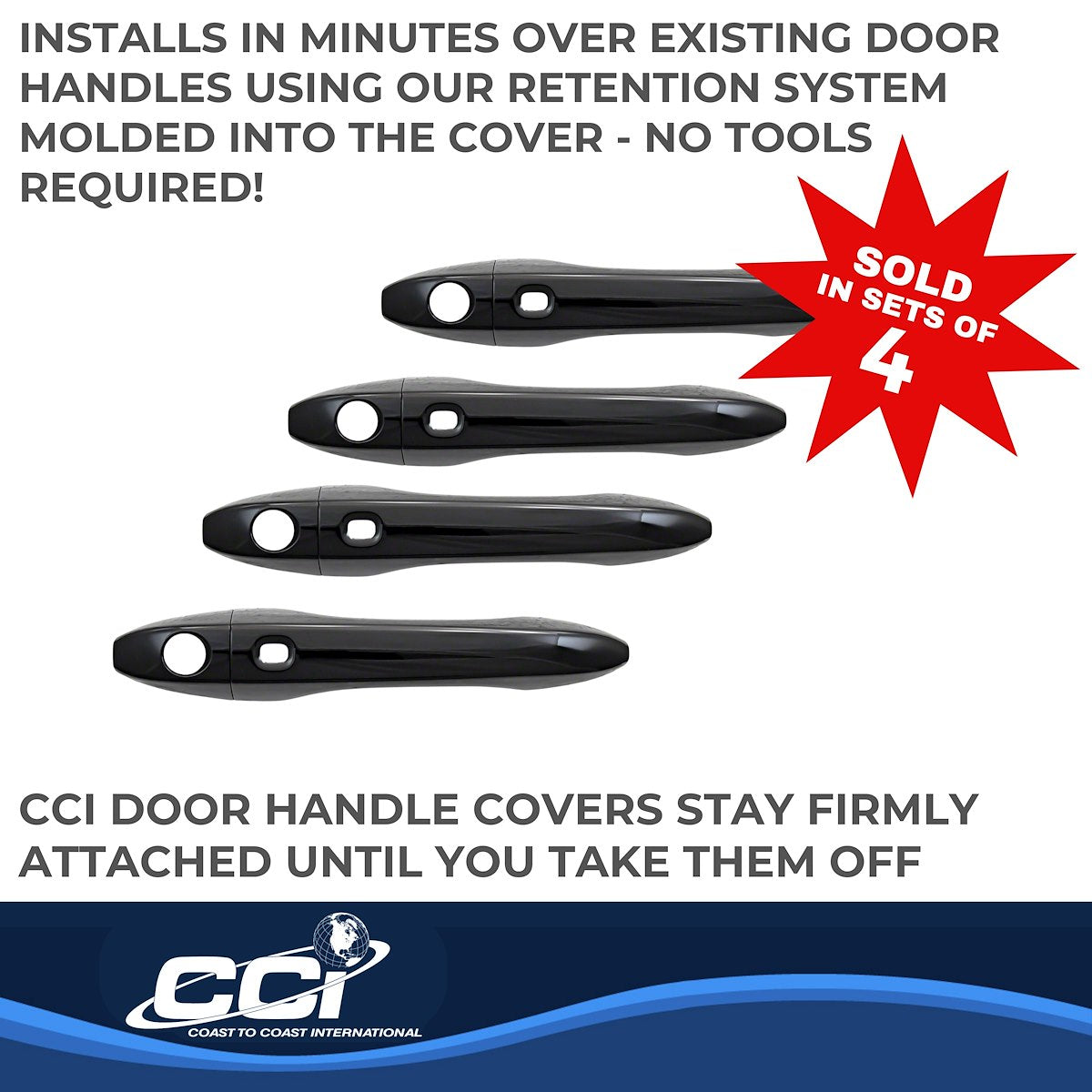 Coast2Coast Door Handle Covers CCIDH68582SBK product image 3