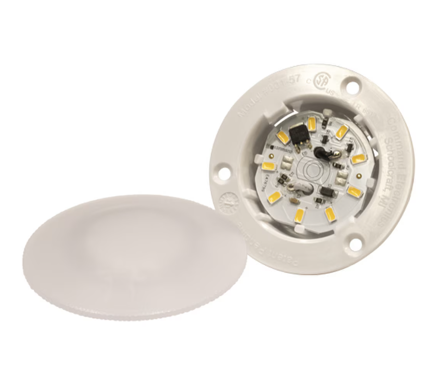 Creative Products Interior Light - LED, 9 LED Light, 3.1 in Diameter x 1 in Depth, 0.13 amp/1.54 Watts - CMD-001-53L