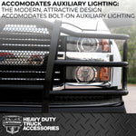 Cattleman HD Bumper, Glossy Powder Coated Black Steel - 2370PS