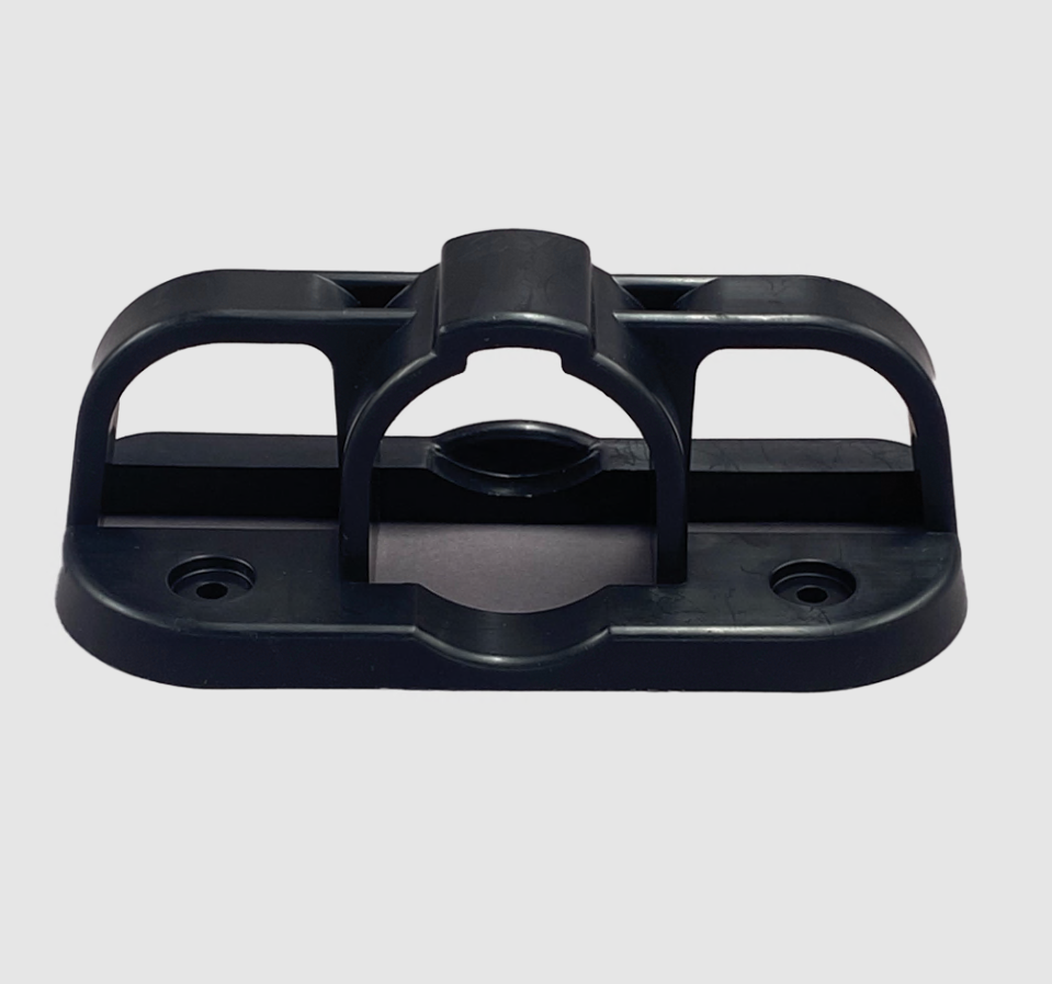 B&B Molders Trailer Safety Chain Holder, Black, 4 in Hole To Hole, 5.6 in Width x 2 in Depth x 2.4 in Height - 94364