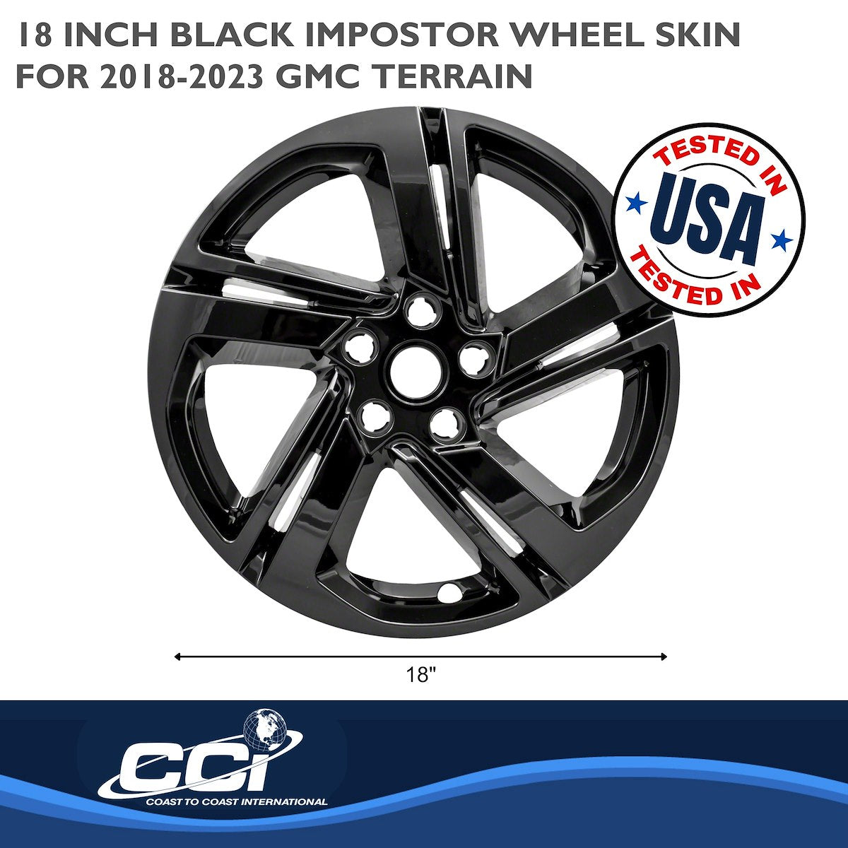 Coast2Coast Wheel Skins & Styled Wheel Covers IWCIMP418BLK product image 3