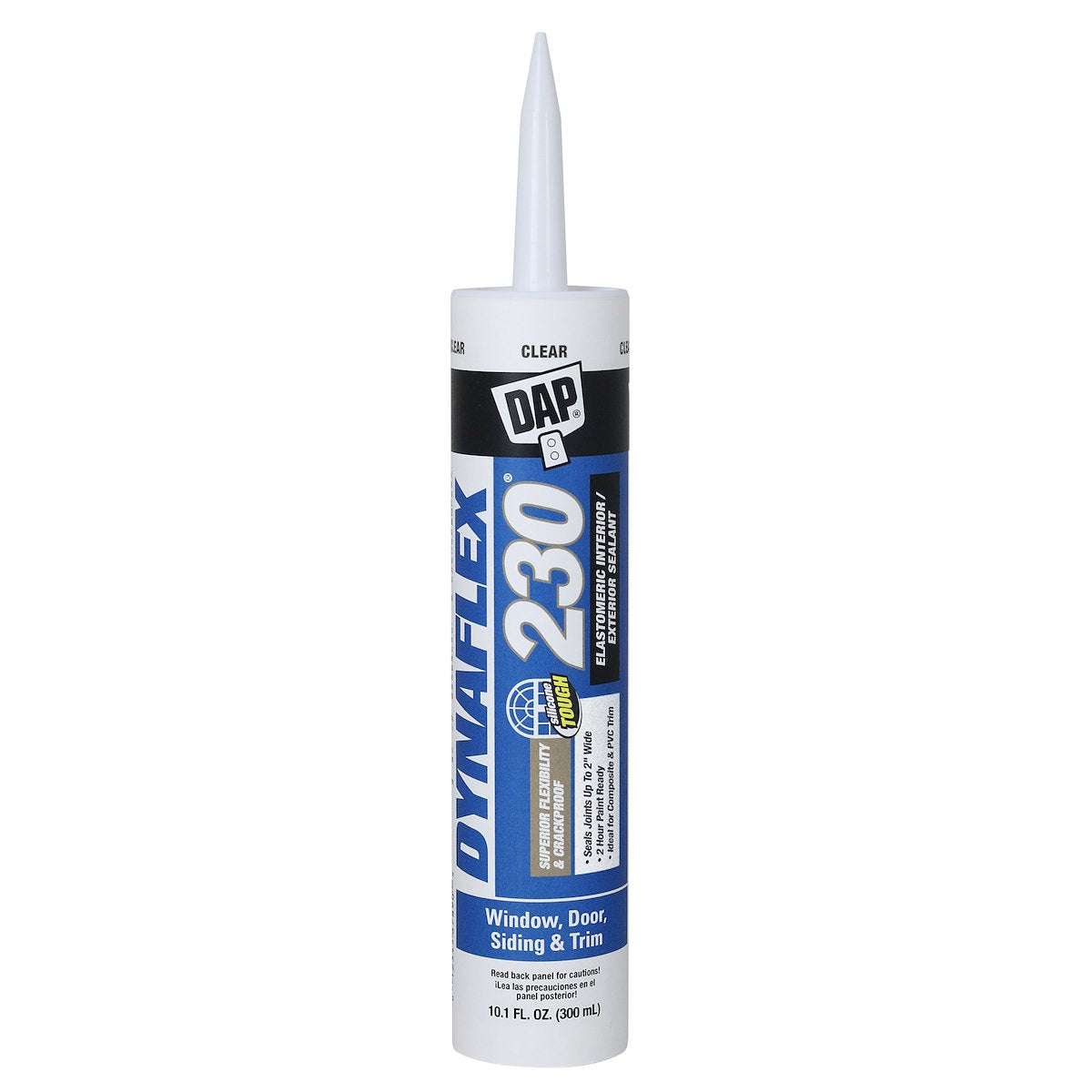DAP Caulk Sealant, Dynaflex 230, Compatible With Wood/Aluminum/Vinyl/Glass, 10.1 oz Cartridge - 7079818304