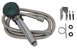 Phoenix Products Shower Head, Hand-Held With 60 in Double Hooked Stainless Steel Hose, Polished Chrome Plated - PF276045
