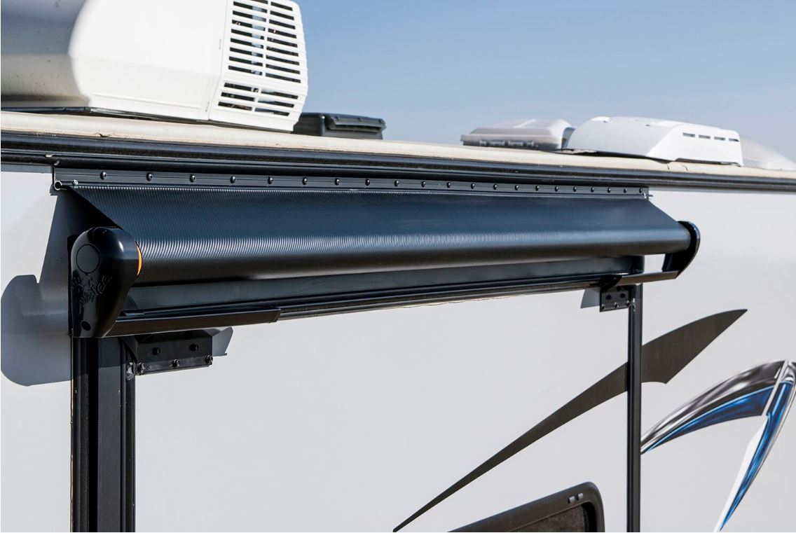 Carefree RV Awning, Roof Size Range 115 in To 120.9 in, Flange Size Range 120 in To 125.9 in, 124 in Fabric Width - HI1206262TR