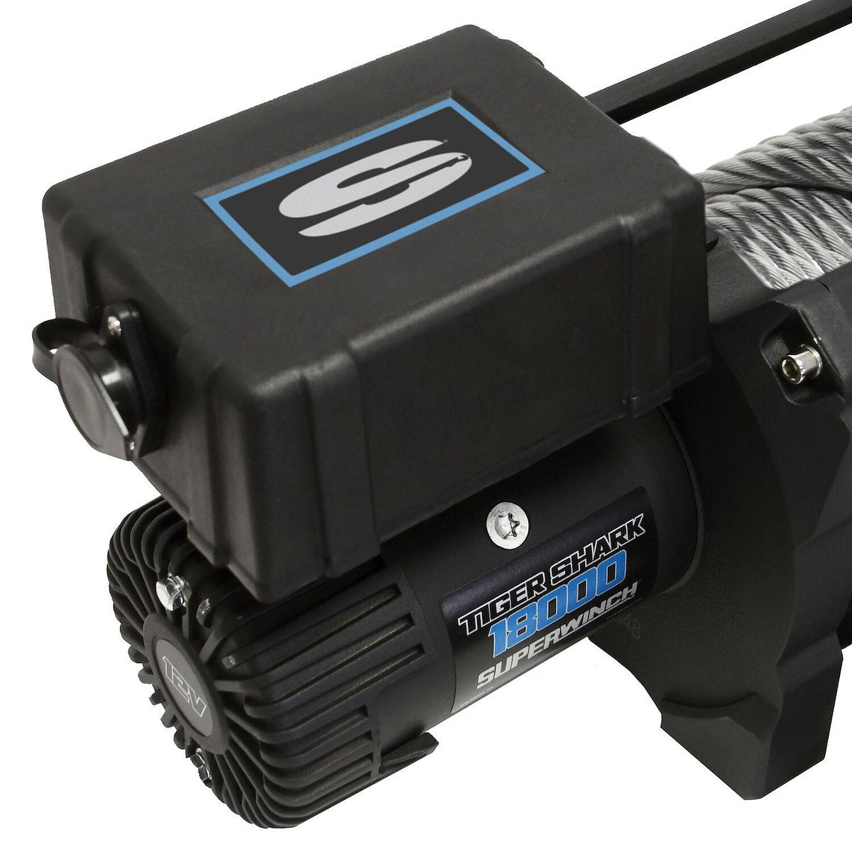 Superwinch Winch, 12 V Electric, 18000 lb Line Pull Capacity, 85 ft Wire Rope - 1518000