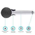 Dura Faucet Shower Head, White - DF-SA400-WT
