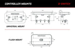 Diode Dynamics Switch Panel, 8 Switch Panel, Black, Aluminum Casting/ASA Plastic - DD8373