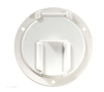 RV Designer Electrical Cord Hatch, For Use With Up To 50 amp Cords, 4.6 in x 2.6 in Overall Dimensions, 3.5 in Cut Out Dimension - B130