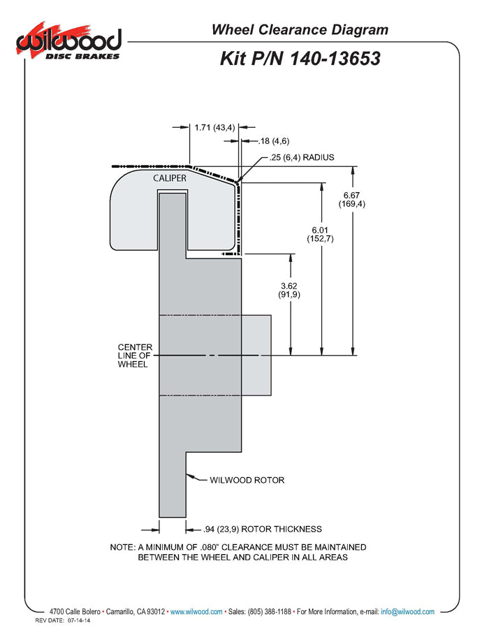 Wilwood Brakes Brake Systems 140-13653 product image 4