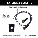 Lippert Entry Step Switch, Black, 3/8 in Round Core - 375385