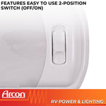Arcon Interior Light - LED, White Lens, 7-1/4 in Length x 4.95 in Width, Bright White SMD LED - 20725N