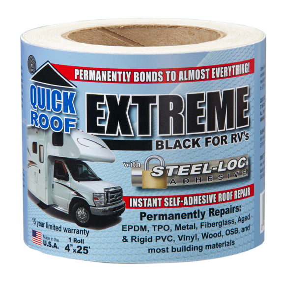 CoFair Product Roof Repair Tape, 4 in Width x 25 ft Roll, Black - B-UBE425