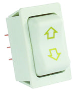 JR Products Slide Out Switch, 5 Pin Terminal, 1.85 in x 1.20 in Cutout, 40 amp/12 V - 12095
