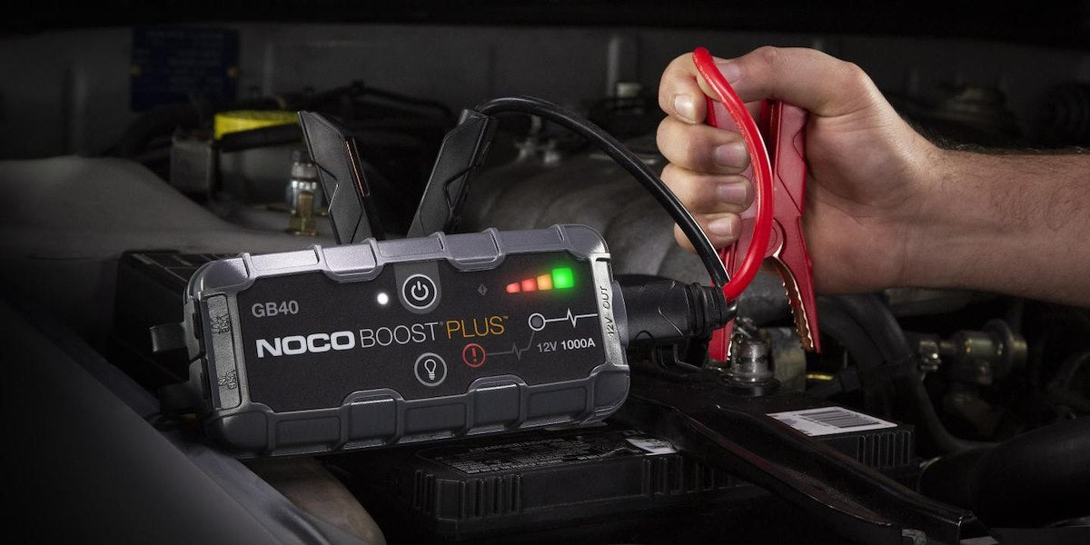 NOCO Battery Jump Starter, 24 Watt Hours Capacity Lithium-Ion Battery, 1000 Peak amp, Up To 20 Jump Starts Per Charge - GB40