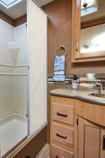 AP Products Shower Door, 36 in Width x 64 in Height, 3-Ply Mold Resistant Screen And Aluminum Frame - 015-3301