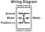 JR Products Slide Out Switch, 4 Pin Terminal, 1.85 in x 1.20 in Cutout, 40 amp/12 V - 12395