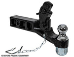 Buyers Products Pintle Hook, 2-1/2 in Receiver Mount, 10 Ton Combination Hitch, 20000 lb Towing Capacity - RM102000
