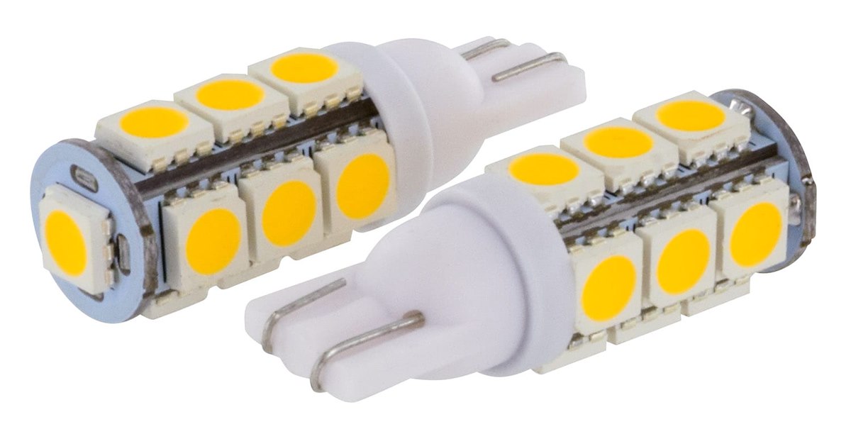 Valterra Multi Purpose Light Bulb - LED, Replacement For 906/921 Bulbs, LED Tower Bulb, Warm/Soft White, Pack Of 2 - DG72609WVP
