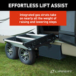 Lippert Entry Step, Solid Step  4.0, 4 Manual Fold-Up Steps, 30 in Width x 8-1/2 in Depth - 2024057001