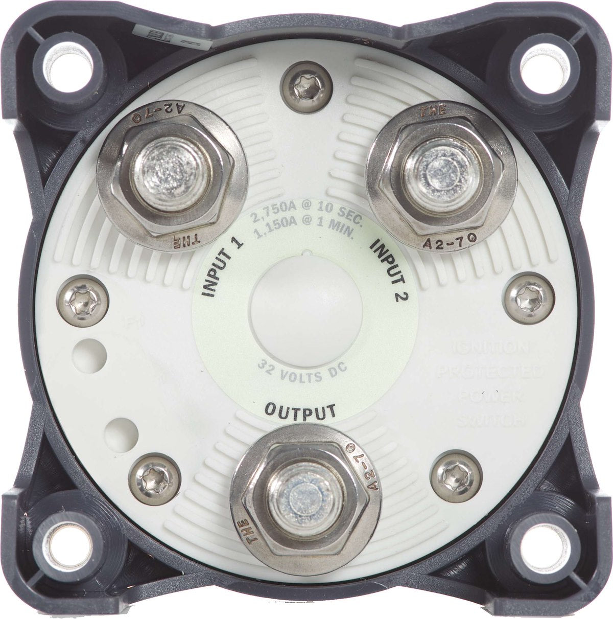 Blue Sea Battery Selector Switch, HD Series, 4 Position, 2 Batteries - 3002-BSS