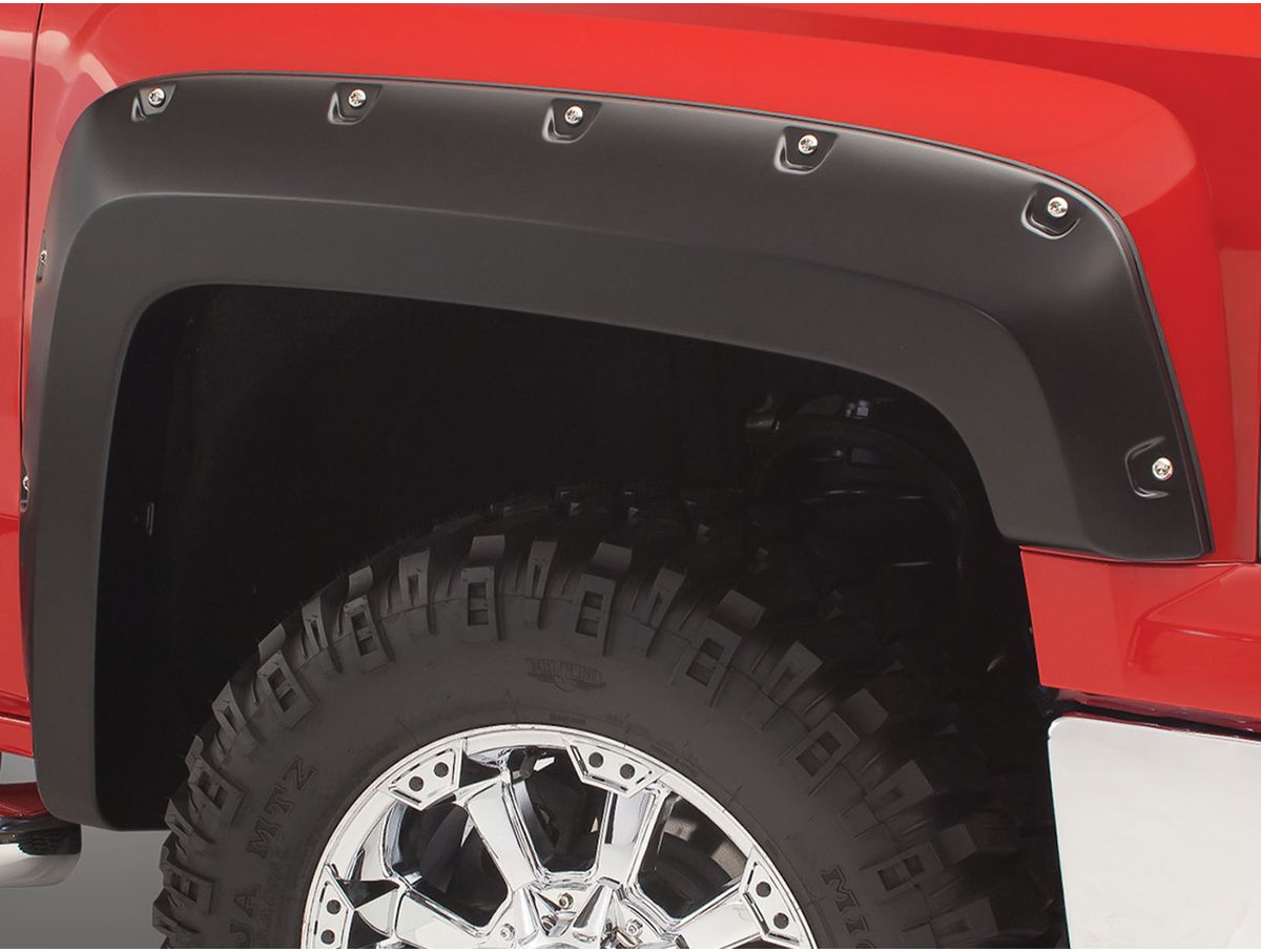 Husky Liners Fender Flare, 2 in Front/1-3/4 in Rear Tire Coverage, Matte Black, 6-1/2 in Flare Height, Set Of 4 - 2804957