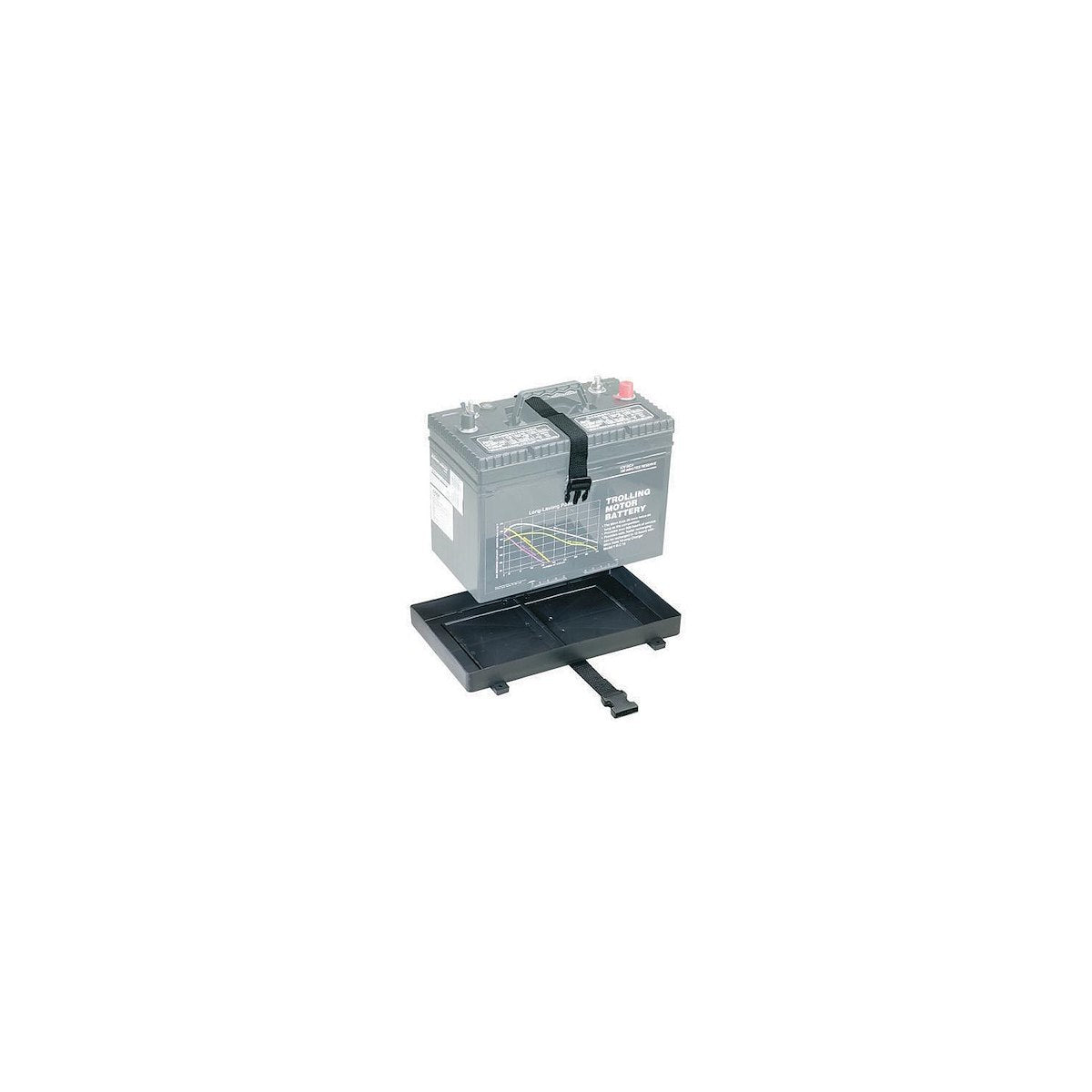 Attwood Marine Battery Tray, For Use With 27/27M Series Battery, 12-3/8 in Length x 7-1/8 in Width Inside Dimensions - 9093-5