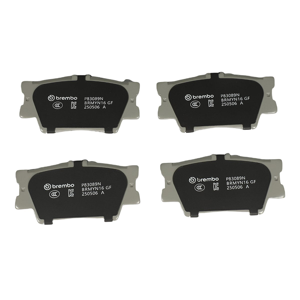 Brembo Brake Pad, FMSI Number D1212-8332, Ceramic, Set Of 4 - P83089N