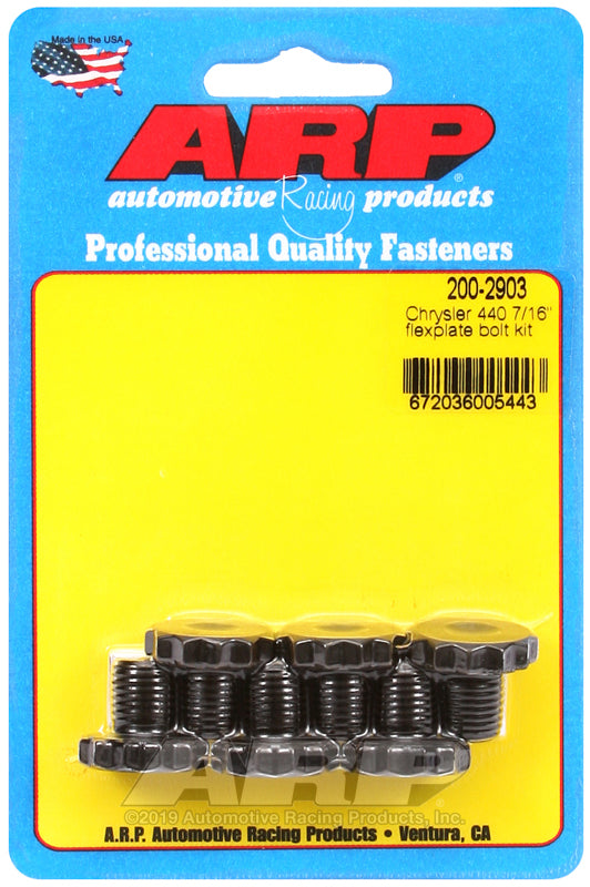 ARP Auto Trans Flexplate Bolt, 0.500 in Under Head Length, 7/16 in - 20 Thread Size, 200000 PSI Tensile Strength - 200-2903