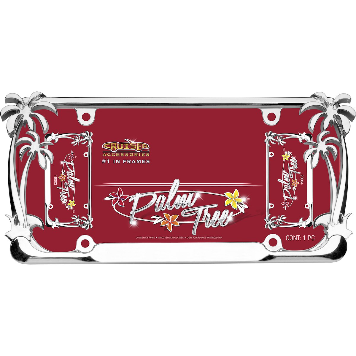Cruiser License Plate Frame, Chrome Plated - 19003