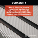 Lippert Entry Step, 4 Manual Folding Step, 24 in Width x 8-1/2 in Depth, With 8 in Rise - 432698