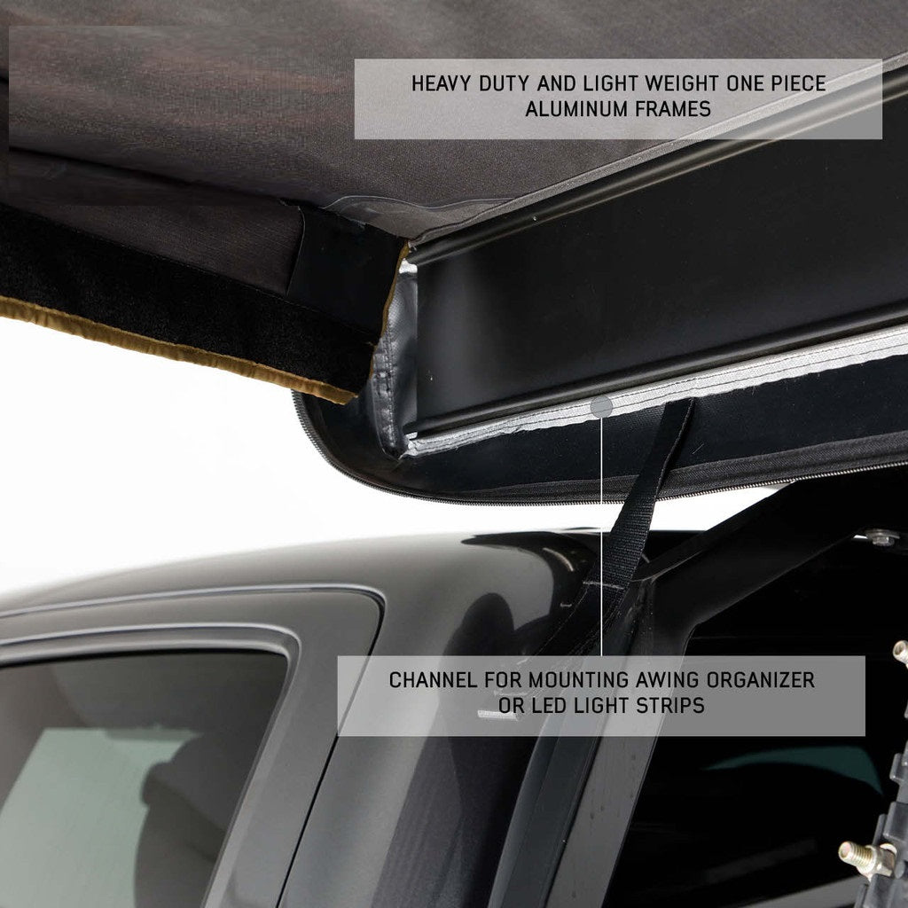 Overland Vehicle Systems Awning, Nomadic 270LTE, 75 Square ft of Cover, 280G Poly Cotton - 19679907