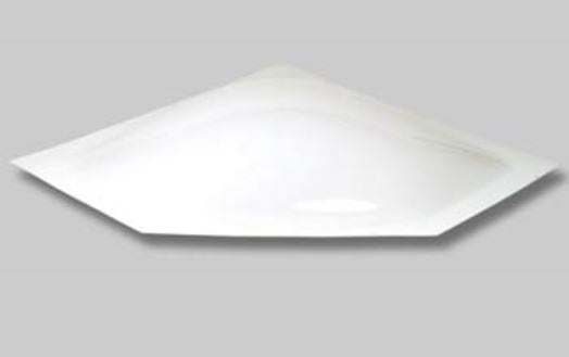Specialty Recreation Skylight, 5 in High Bubble Type Dome, For 20 in Length x 8 in Width Opening, 24 in Length x 11 in Width Flange - NSL208W