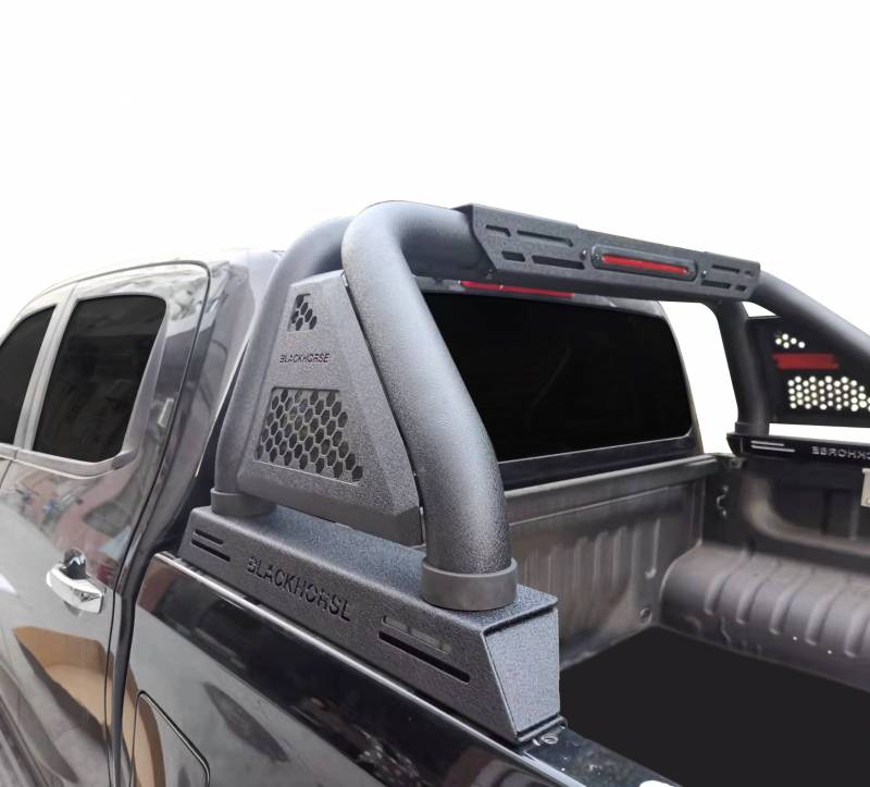 Black Horse Offroad Truck Bed Bar, 3 in Diameter Tube Style, Black, Steel - RB01MT