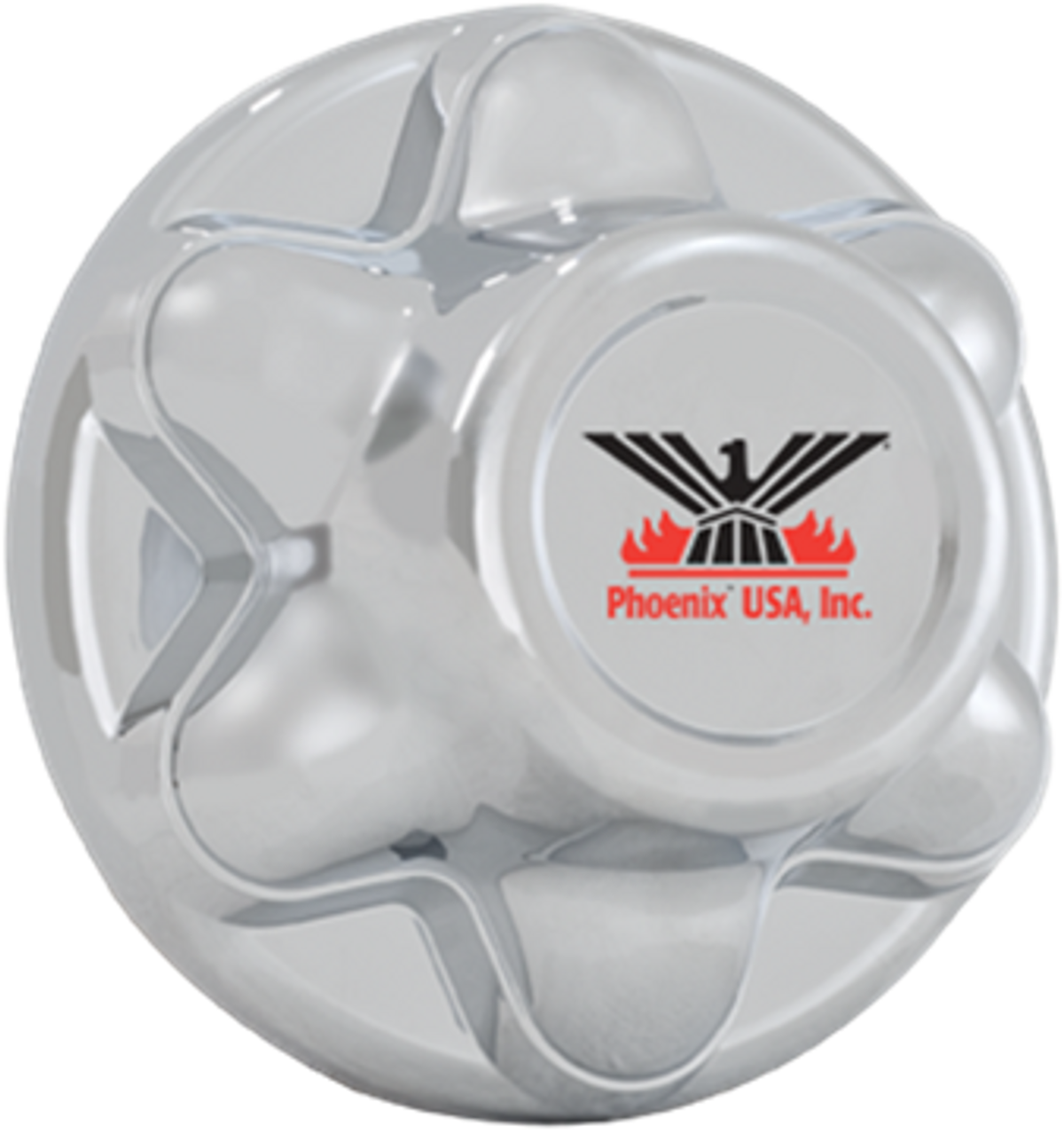 Phoenix USA Trailer Hub Cover, 6 Lug, 5-1/2 in Diameter, Chrome Plated - QT655CHN