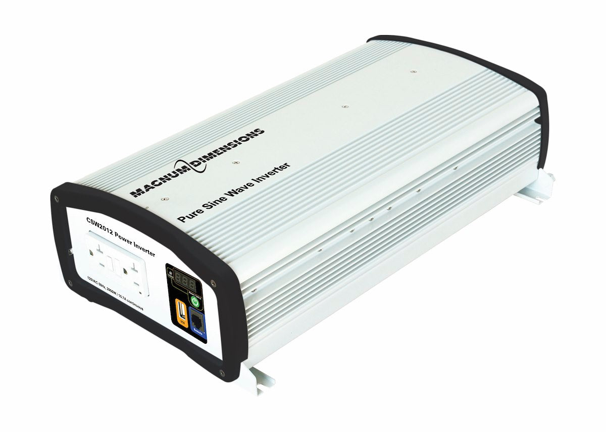Magnum Energy Power Inverter, Inverts 12.5 V DC To 120 V AC, 2000 Watt Continuous Output Power/4000 Watt Surge, 16.6 Ampere Output - CSW2012