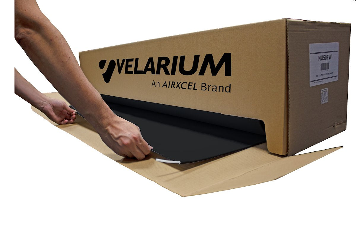 Velarium Awning Fabric, 200 in Length Roll x 47 in Width, Black - VSTF20000