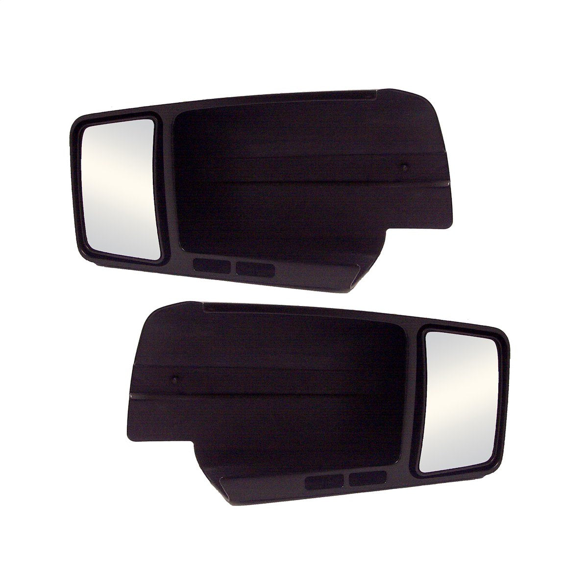CIPA USA Exterior Towing Mirror, 4-1/4 x 6-3/4 in Mirror, Extends 15 in, Black, Set Of 2 - 11800