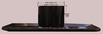 Ultra-Fab Products Trailer Tongue Jack Foot Plate, Black, Steel - 49-954037