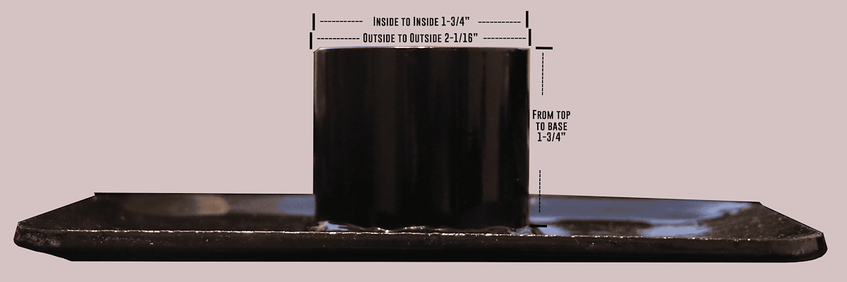 Ultra-Fab Products Trailer Tongue Jack Foot Plate, Black, Steel - 49-954037